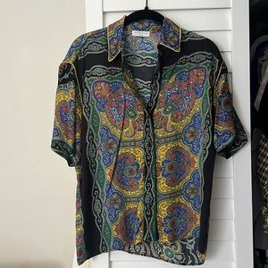 Sandro - Silk Camp Shirt - Paisley